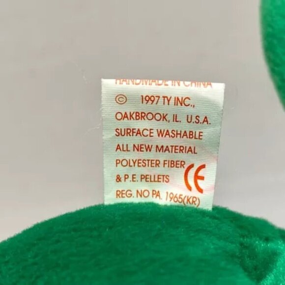 Ty Beanie Baby Erin The Bear 1997 Retired Plush Toy Rare Vintage Collectible - Picture 8 of 10